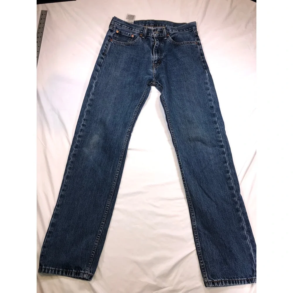 Levis 501 Original Fit Jeans Mens 31x31 Medium Wash Blue Straight Leg Denim